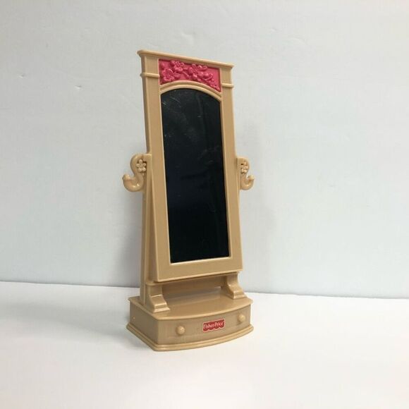 fisher price loving family dollhouse replacement mirror tan and pink - Picture 1 of 7